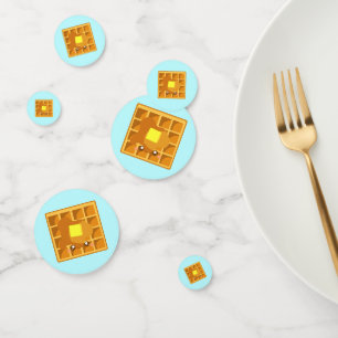 Schattigee wafel met boter en siroop confetti