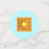 Schattigee wafel met boter en siroop confetti (Kleine voorkant)