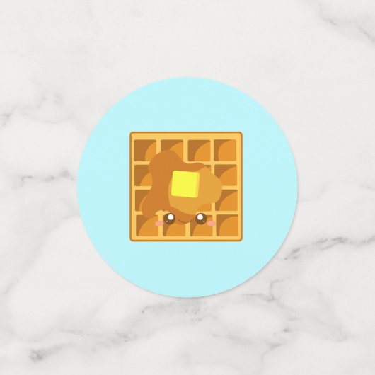 Schattigee wafel met boter en siroop confetti (Kleine voorkant)