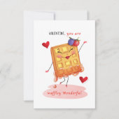 Schattigee wafelkarakter kleine traditionele Valen Kaart (Voorkant)