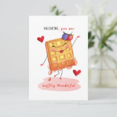 Schattigee wafelkarakter kleine traditionele Valen Kaart (Staand voorkant)