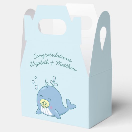 Schattigee walvis Baby shower Kawaii Bedankdoosjes (Geopend)