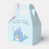 Schattigee walvis Baby shower Kawaii Bedankdoosjes (Voorkant Zijde)