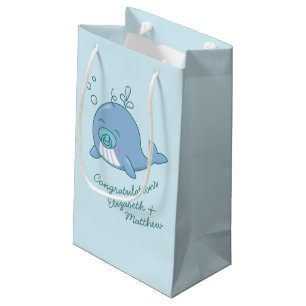 Schattigee walvis Baby shower Kawaii Boy Blue Klein Cadeauzakje