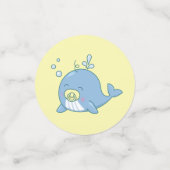 Schattigee walvis Baby shower Kawaii Confetti (Kleine voorkant)