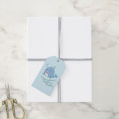 Schattigee Walvis Baby shower Kawaii Girl Pink Cadeaulabel (Met Touw)