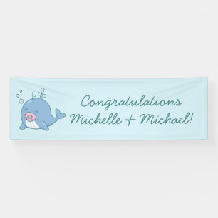 Schattigee Walvis Baby shower Kawaii Girl Pink Spandoek