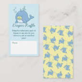 Schattigee walvis Baby shower kawaii luier Raffle Informatiekaartje (Voorkant / Achterkant)