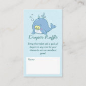 Schattigee walvis Baby shower kawaii luier Raffle Informatiekaartje (Voorkant)