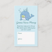 Schattigee walvis Baby shower Kawaii Raad eens hoe Informatiekaartje (Voorkant)