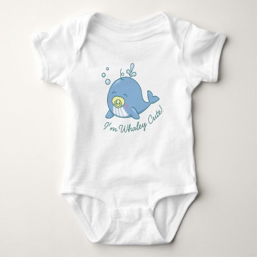 Schattigee walvis Baby shower Kawaii Whaley Schatt Romper (Voorkant)