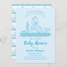 Schattigee walvis Baby shower oceaan gender neutra