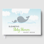 Schattigee walvis en Baby walvis, Baby shower Gastenboek (Voorkant)