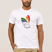 Schattigee walvis gay pride regenboog licht t-shirt (Voorkant)