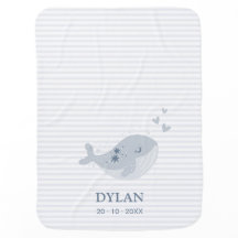 Schattigee walvis harten strepen blauw gepersonali