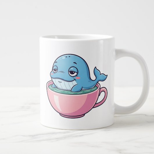 Schattigee walvis in een theekopje grote koffiekop (Rechts)
