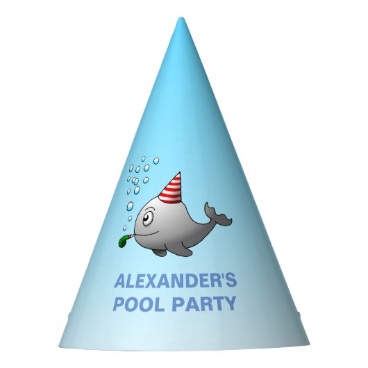 Schattigee walvis klaar voor feesten feesthoedjes (Voorkant)