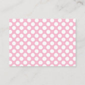 Schattigee walvis met Baby Roze Meisje Baby Luier  Informatiekaartje (Achterkant)