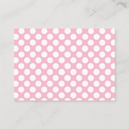 Schattigee walvis met Baby Roze Meisje Baby Luier  Informatiekaartje (Achterkant)