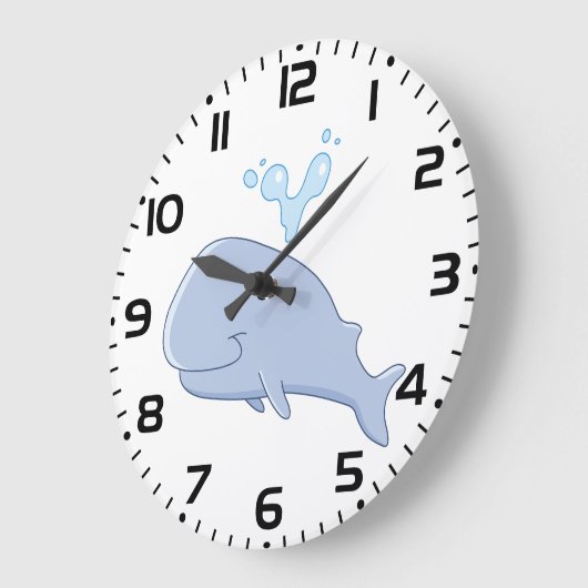 Schattigee walvis met water splash Schattig dier Grote Klok (Hoek)