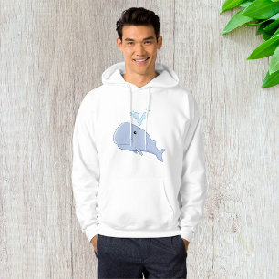 Schattigee walvis met water splash Schattig dier Hoodie