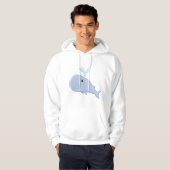 Schattigee walvis met water splash Schattig dier Hoodie (Voorkant volledig)