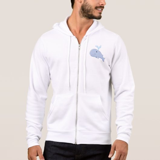 Schattigee walvis met water splash Schattig dier Hoodie (Voorkant)