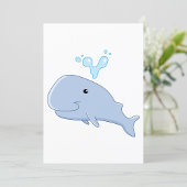 Schattigee walvis met water splash Schattig dier Kaart