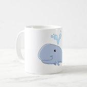 Schattigee walvis met water splash Schattig dier Koffiemok (Voorkant links)