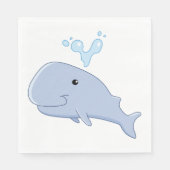 Schattigee walvis met water splash Schattig dier Servet (Voorkant)