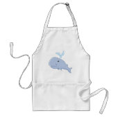 Schattigee walvis met water splash Schattig dier Standaard Schort (Voorkant)