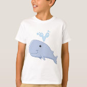 Schattigee walvis met water splash Schattig dier T-shirt (Voorkant)