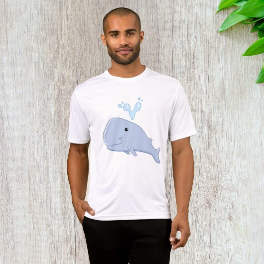 Schattigee walvis met water splash Schattig dier T-shirt