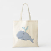Schattigee walvis met water splash Schattig dier Tote Bag (Achterkant)