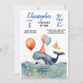 Schattigee walvis van een Time Boy's Birthday Kaart (Voorkant)