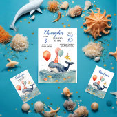 Schattigee walvis van een Time Boy's Birthday Kaart