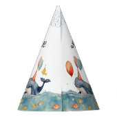 Schattigee walvis van een Time Boys Verjaardag Feesthoedjes (Achterkant)