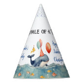 Schattigee walvis van een Time Boys Verjaardag Feesthoedjes (Voorkant)