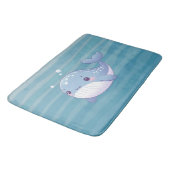 Schattigee walvis, walvis voor de kust/zeevaart badmat (Gekanteld)