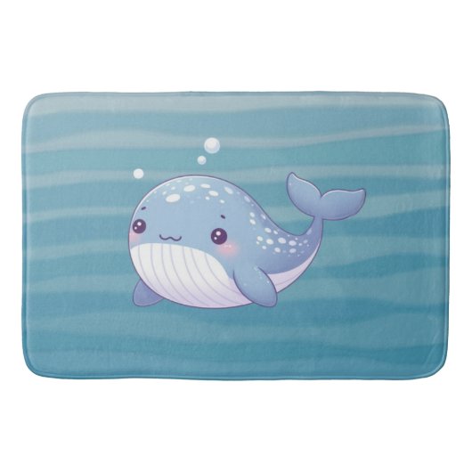 Schattigee walvis, walvis voor de kust/zeevaart badmat (Voorkant)