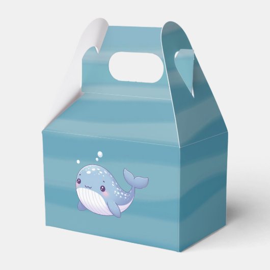 Schattigee walvis, walvis voor de kust/zeevaart bedankdoosjes (Voorkant Zijde)