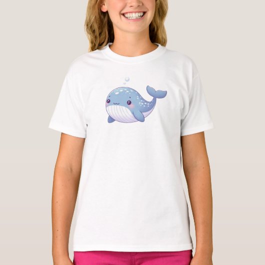 Schattigee walvis, walvis voor de kust/zeevaart t-shirt (Voorkant)