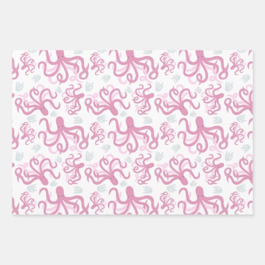 Schattigee walviskrab octopus inpakpapier vel (Voorkant 3)