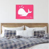 Schattigee walviskunst: tekst & kleur! canvas afdruk (Insitu (Slaapkamer))