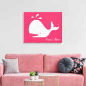 Schattigee walviskunst: tekst & kleur! canvas afdruk (Insitu (Woonkamer))