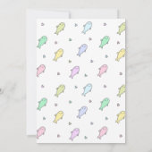 Schattigee walvissen - Kids Verjaardags Zwembad Pa Kaart (Achterkant)