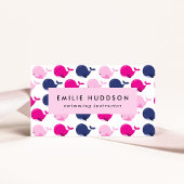 Schattigee walvissen, zweminstructeur, zwemcoach visitekaartje