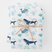 Schattigee walvissenpatroon - Onderwater Zee leven Inpakpapier Vel (In situ)