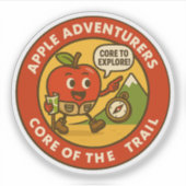Schattigee Wandelen Apple Outdoor Explorer Gear Sticker (Voorkant)
