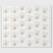 Schattigee wandelwagen Baby esthetisch rustiek inp Cadeaupapier (Vlak)